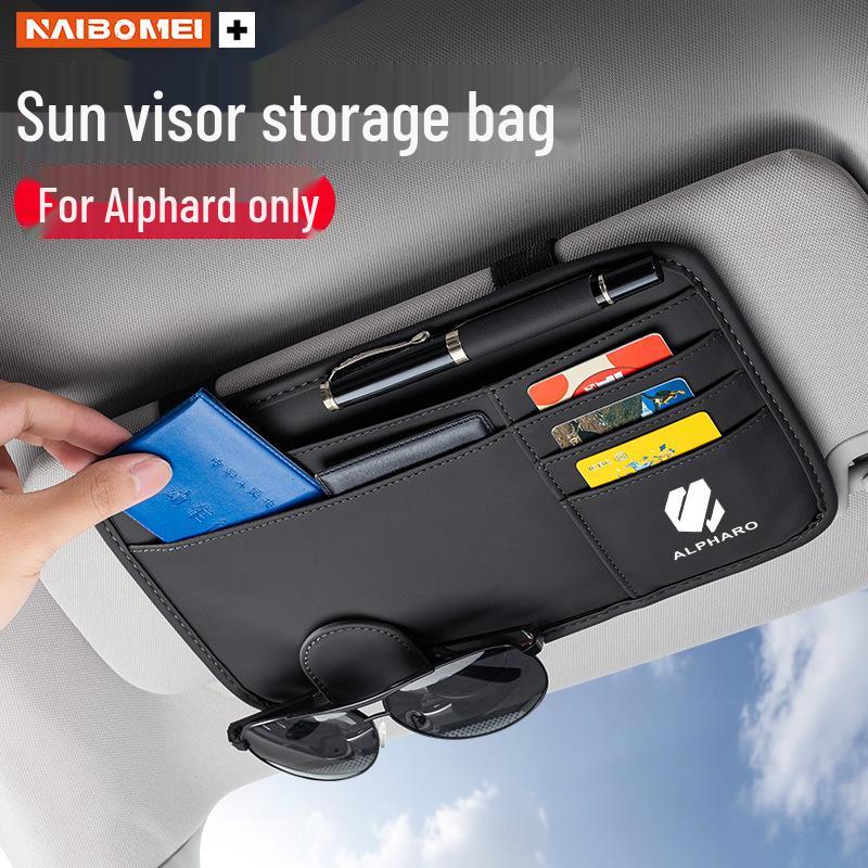 Toyota Alphard Sun Visor Car Glasses Clip & Multi-functional Storage Holder
