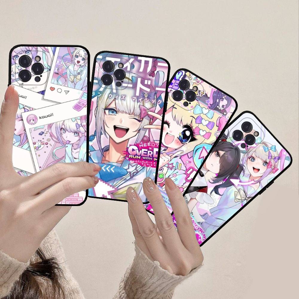 Needy Girl Overdose Game Phone Case For IPhone 17 Air 16 15 14 Plus 13 12 Mini 11 Pro Max Black Cover