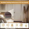 Silicone Material Door Seal Strip 39" Length Door Draft Stopper Weather Stripping  Universal Fit