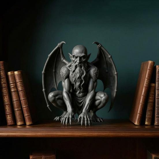 Indoor Table Ornaments Resin Gargoyle Statue, Medieval Gothic Sculpture, Artistic Horror Tabletop Figurines for Living Room Decorative Craft
