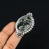 Natural Star Galaxy Jasper Promise Flower Ring Size 7 925 Silver For Girls