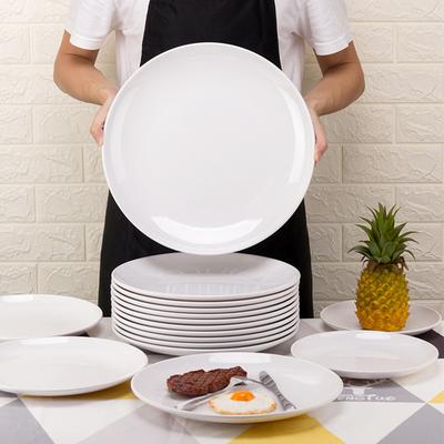 8-14 Inch El Round Melamine Plates Dinner Sets Imitation Porcelain White Dishes Serving Tray Beautiful Tableware Western Food