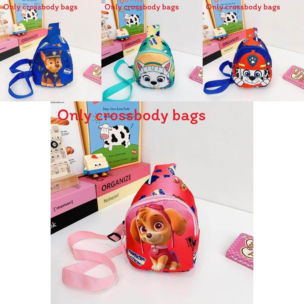 Kids Cartoon Nylon Chest Bag With Paw Patrol Chase Print Design For Preschoolers
