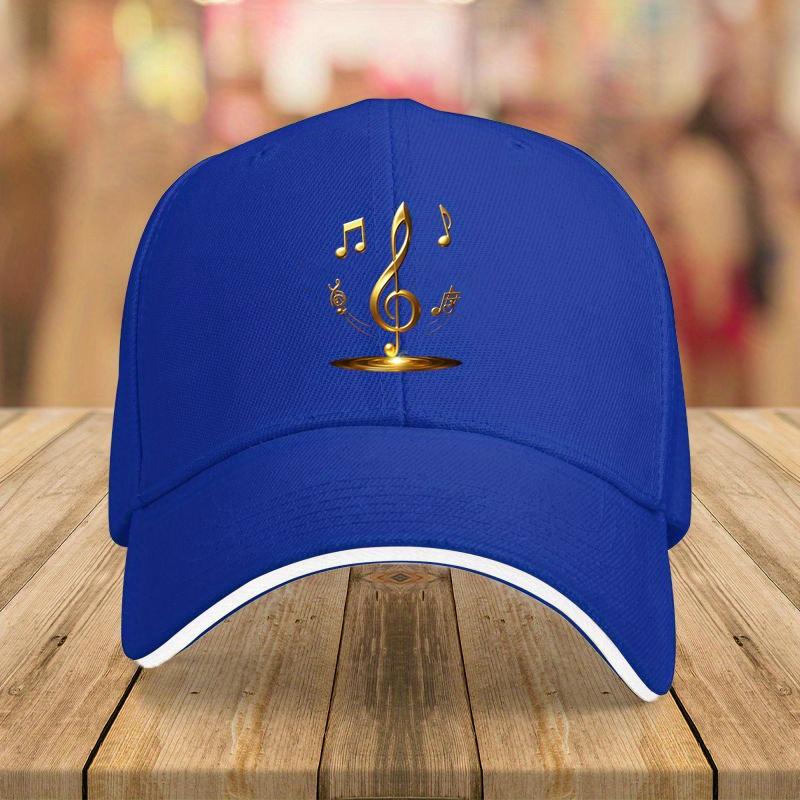 Music Note Treble Clef Baseball Cap Polyester Breathable Outdoor Sport Cap Adults Gifts