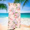 Fresh Lemon Floral Beach Towel - Super Absorbent Quick Dry Microfiber With Blue Print Soft Sand Free Blanket For Summer Picnic