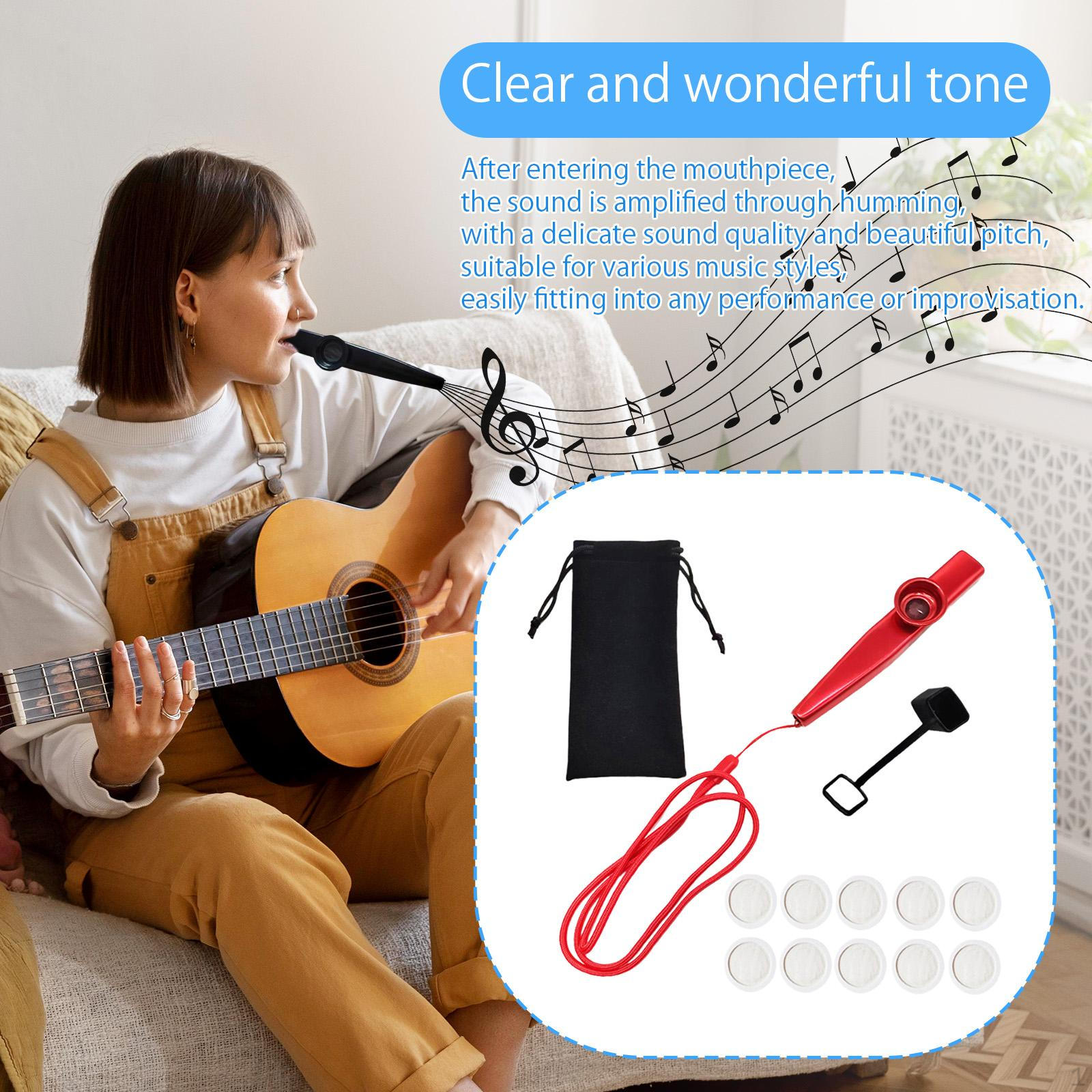 

Флейта Музыкальный инструмент Компаньон, Легкий мундштук с мембранами для музыкальных мероприятий red