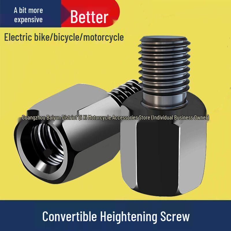 

Motorcycle EV Reflective Mirror Conversion: M8/M10 Heightening & Reversing Screw Adapter