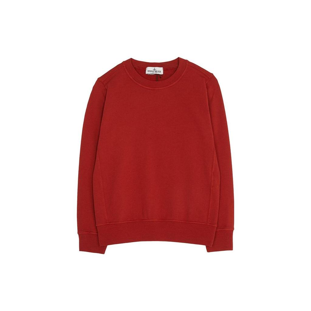 STONE ISLAND Sweatshirt With Round Neck Graphic Print Long Sleeve Kids Tops Red 781662044-V0015
