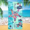 Ocean Animal Pattern Oversized Beach Towel, Ultra Fine Fiber for Travel Swimming Diving Surfing