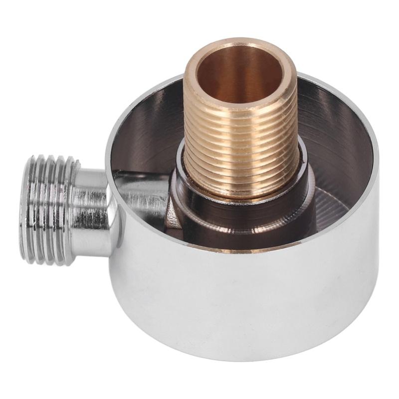 Shower Adapter Brass Construction Chrome Plated G1/2 Wall Mounted Easy Installation Round Shower Hose Connector
