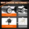 METOWARE Trailer Tongue Coupler Lock 1/4" Dia, 3-1/2" Span, Trailer Hitch Lock For Latch-Type Coupler, Black Trailer Pin Lock For Towing Trailer RV