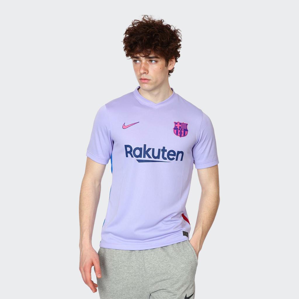 Nike Football Short Sleeve Jersey Supporter Edition 21-22 Season Barcelona Away Men Tops Pulse-Purple CV7890-581