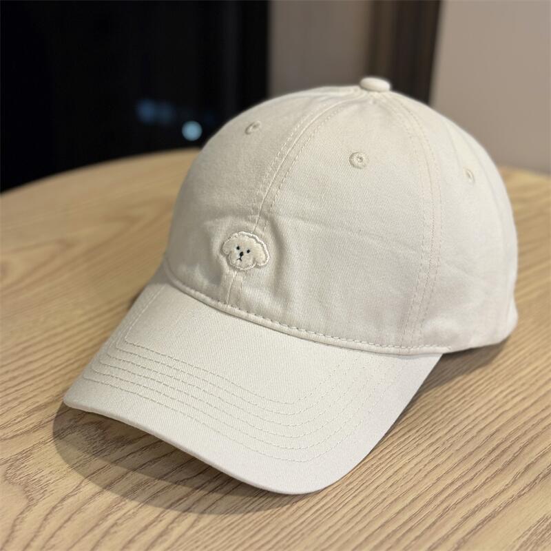 Cartoon Cute Puppy Embroidery Soft Top Baseball Cap Children Big Head Circumference Show Face Small Cap Men Spring Summer Trend