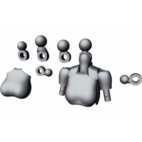 Kotobukiya Megami Device M.S.G 01 Tops Set, Black, Approximately 20mm Tall, 1/1 Scale Plastic Model, KP594