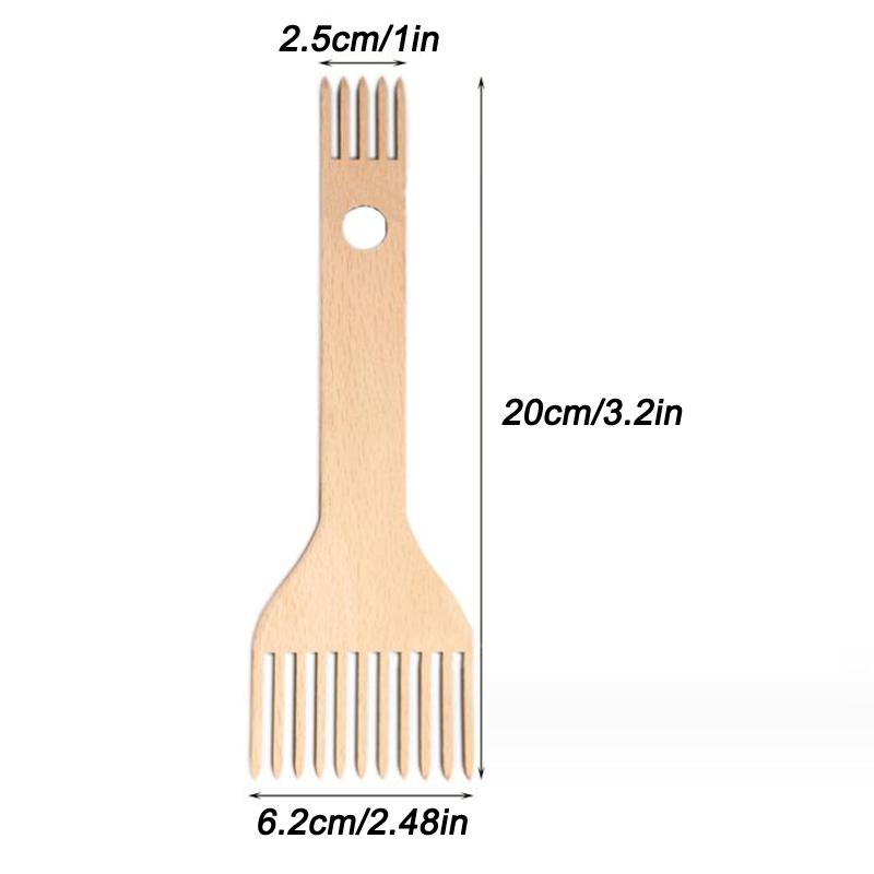 Wooden loom comb Loom comb fringe comb weaving tools to make crafts