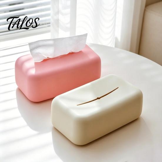 Silicone Tissue Box, Soft Elastic Easy To Clean Napkin Organizer, One-Piece Molding Smooth Surface Tissue Paper Box