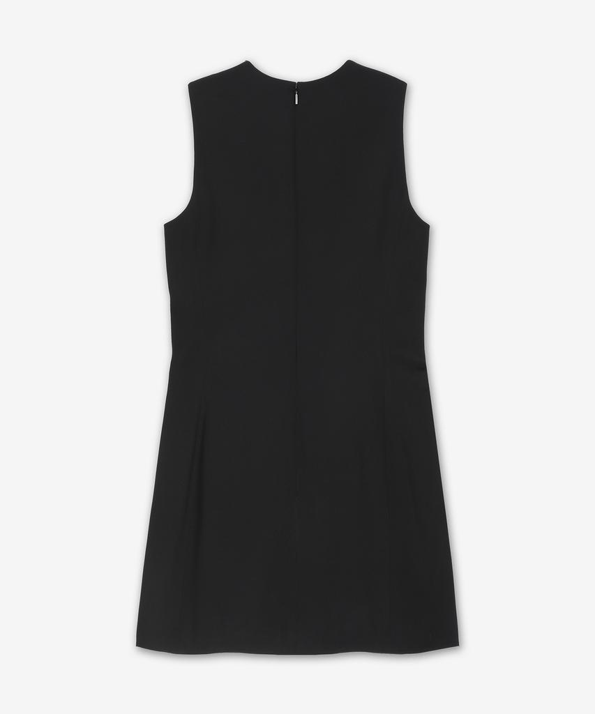 SAINT LAURENT Satin Crepe Shift Dress - Black / 815612Y4K651000