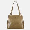 Olivia - Caramel Croco Patent Leather Handbag