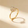 INS Stainless Steel Colorfast Four-Leaf Clover Ring - Women's Thin Luxury Flower Design