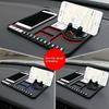 Car Anti Slip Mat Rotatable Phone Holder GPS Storage Cushion with Parking Card Slot Interior Accessories