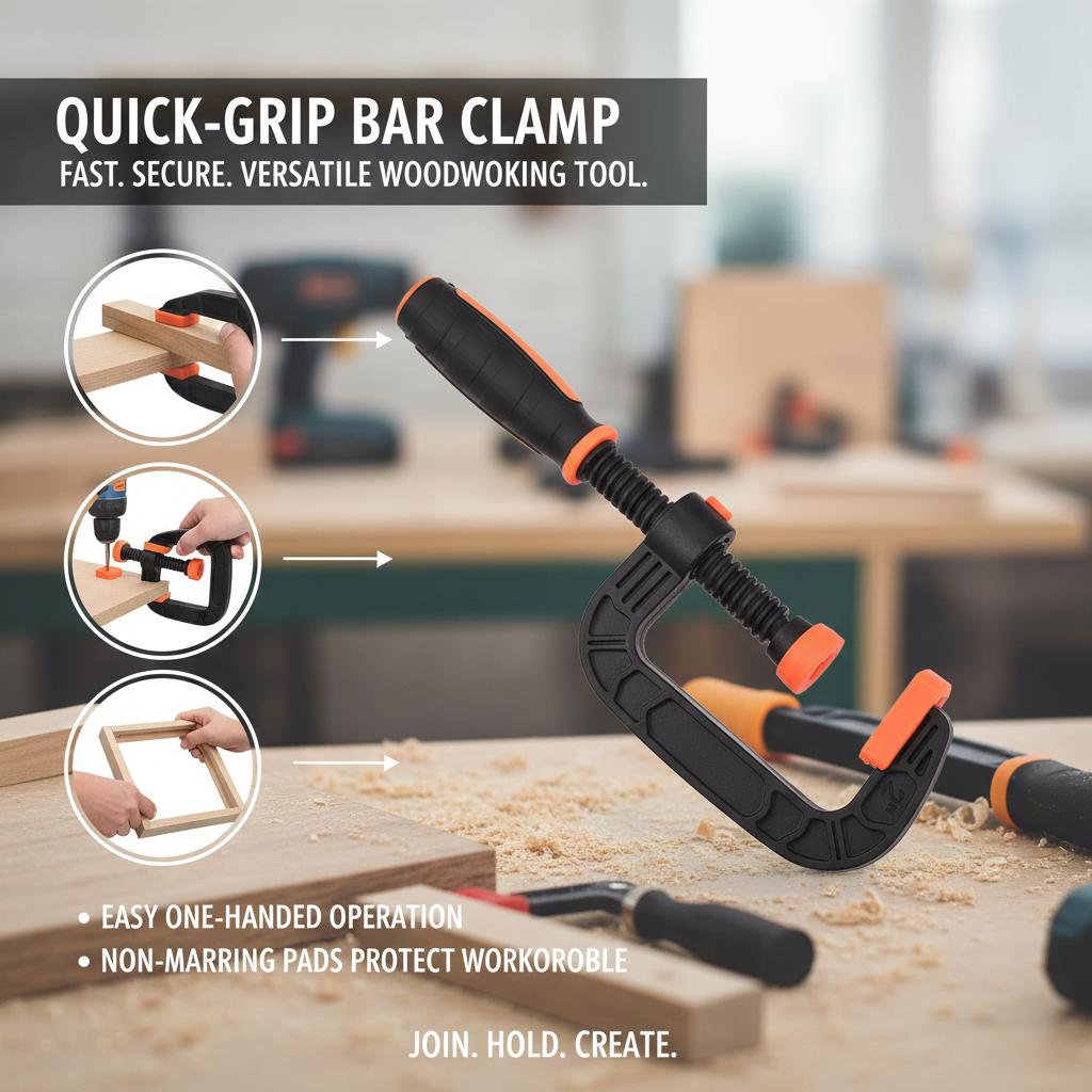 Quick Release C-Clamp G-Clamp Woodworking Plastic Clamp Tool With Ergonomic Handle For DIY And Repair