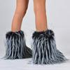 Women's Warm Cold Plush Thick Sole Soft Elastic Comfortable Shock-absorbing Waterproof Non-slip Casual Snow Boots Cotton Shoes