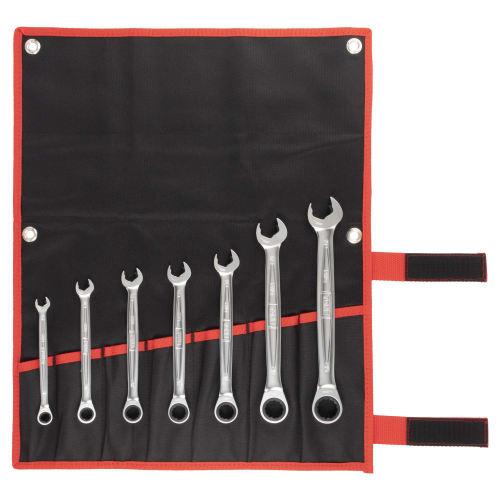 TONE Quick Ratchet Open End Wrench Set RMQ700 Black (7 Pieces)