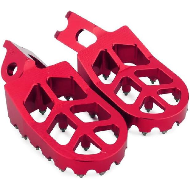 Dirt Bike Foot Pegs Motorcycle Footpegs Wider Foot Rest CNC for CRF250L/CRF250L RALLY 12-21 CRF300L/CRF300L RALLY 21-24 Transalp XL750 Red