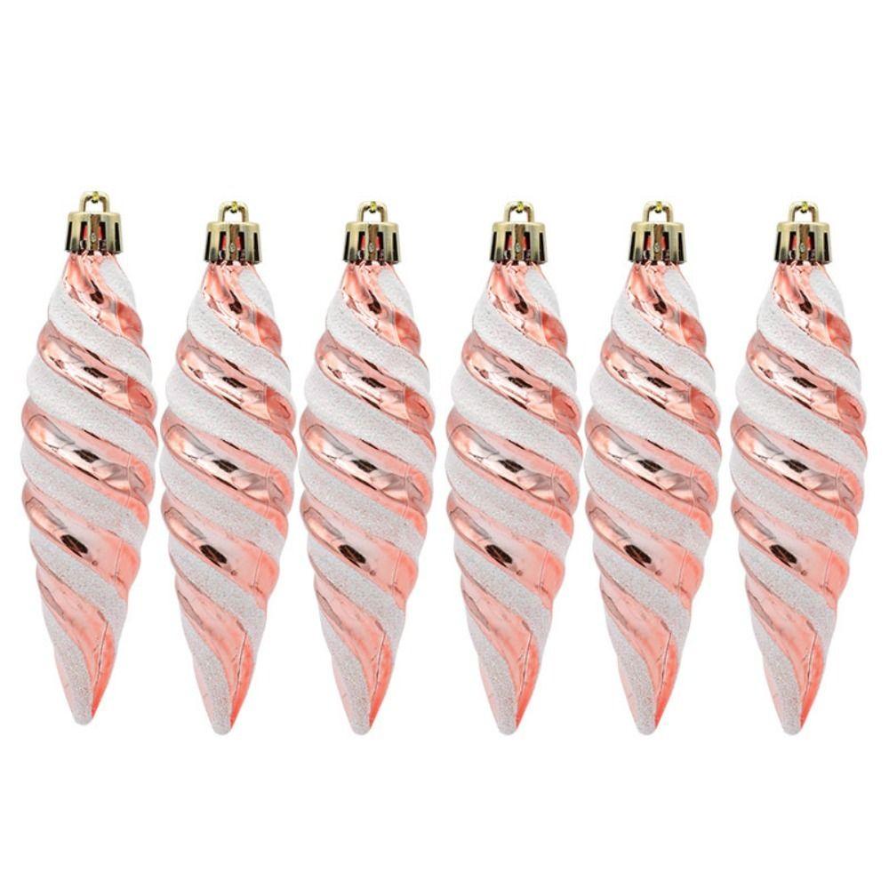 Decor Home Decoration DIY Xmas Pendant Plastic Pendants Spiral Thread Christmas Tree Ornaments