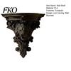 Decorative Wall Shelf Shelf, Matte Black Texture Stand, Retro Lion French Style Embossed Mounted Thickened One-Piece Structure Display Rack