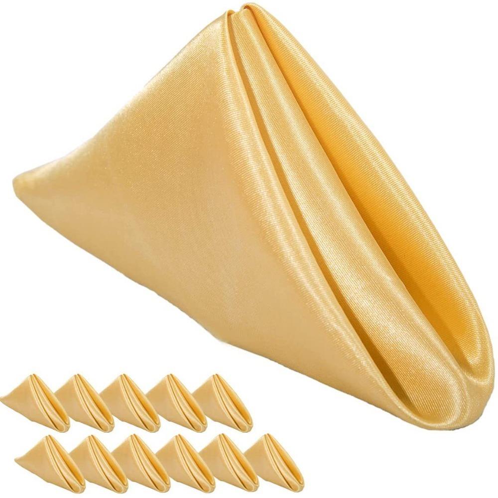 10pcs Soft Satin Napkin 30x30cm Table Napkins High-end Dinner Napkins  Event