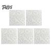 Hollow Carved Screen 5Pcs Hanging Room Divider Panel, Flower Butterfly Bird Wall Screen, Retro Square Decorative Partition Panel for Home Living