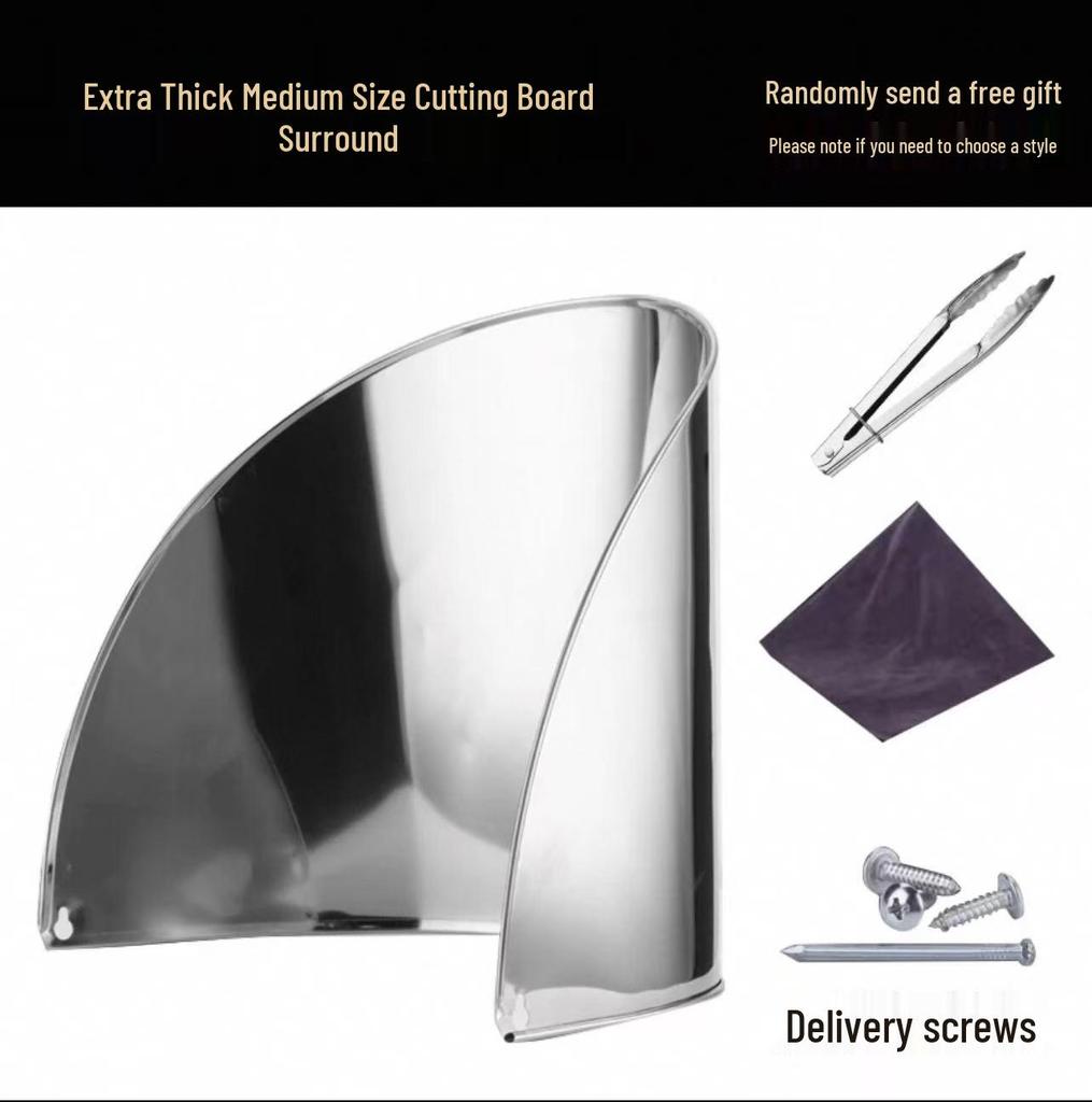 Stainless Steel Anti-Splash Cutting Board Baffle