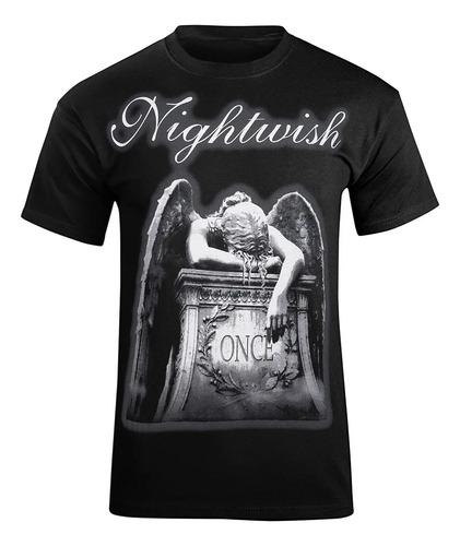 Unisex shirt Cotton Oversize Large Size New Camiseta De Manga Corta Nightwish Once Band Para Hombre Y Mu