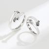 Vintage Alphabet Wrap Around Adjustable Hug Ring Couple Jewelry New Arrival Fashion Statement Band For Him And Her
