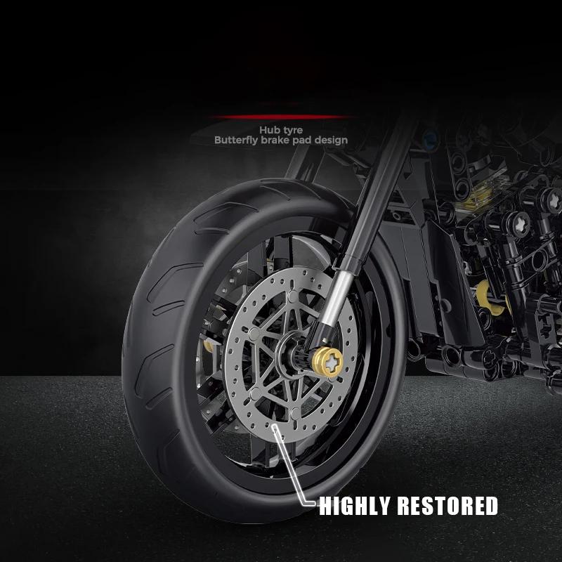 538Pcs Technical Classic Motorbike Building Model Blocks Moto Road Racer Bricks Christmas Gifts Toys for Kid Boys Children Adult