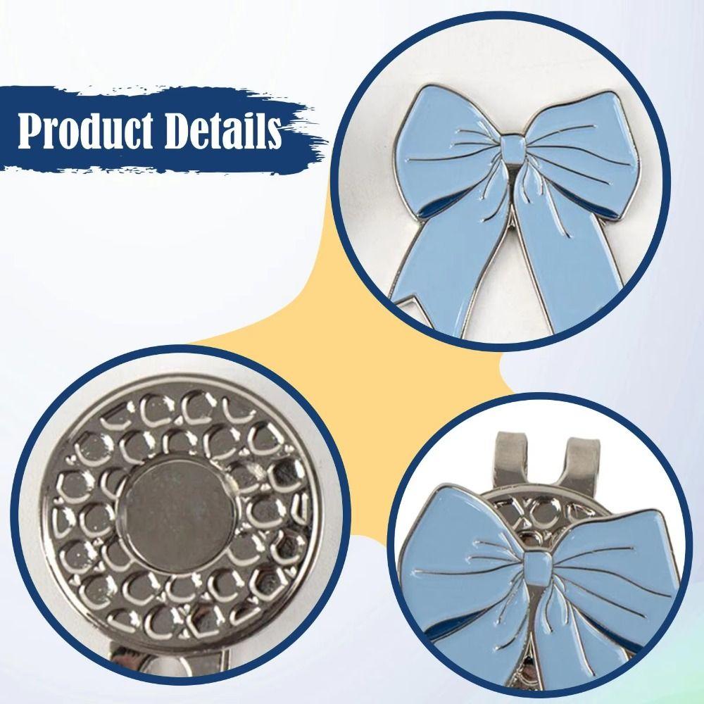 Bowknot Golf Cap Clip Pink Ribbon Golf Hat Marker Outdoor Sports Golf Ball Mark  Golf Enthusiasts