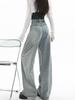 Blugi largi Y2k Pantaloni de blugi albaștri cu talie înaltă Pantaloni lungi din anii 2000 Pantaloni lungi din anii 90 Vintage oversize Moda coreeană