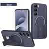 Carbon Fiber Invisible Stand Holder Built-in Magnetic Ring Case for Infinix Hot60 Pro + Hot 60 60i 40i 40 Pro Protection Cover