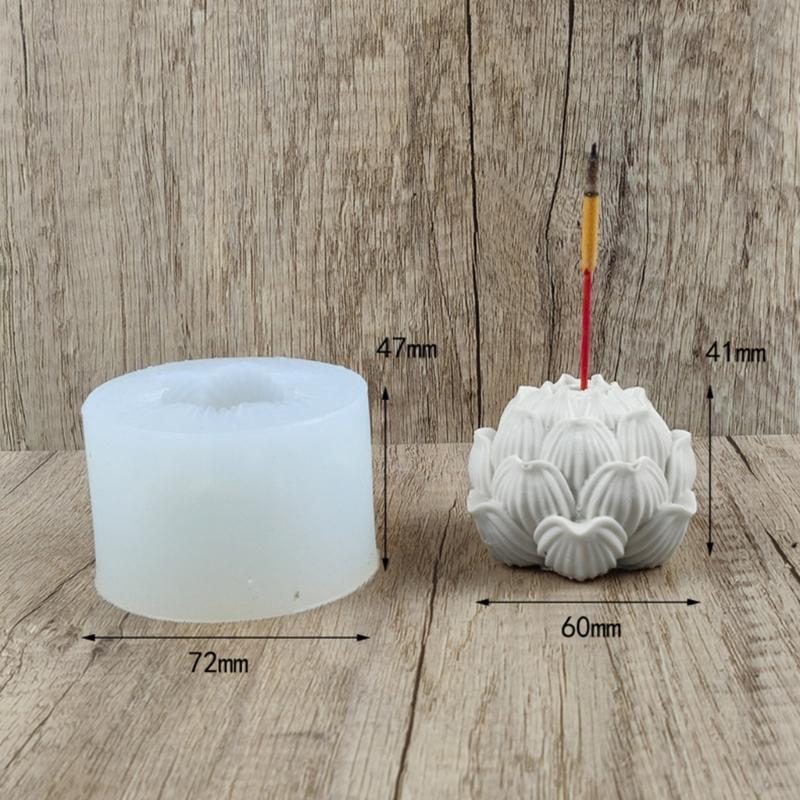 2Pcs Incense Holder Mold Lotus Incense Stick Base Silicone Mold Incense Holder Tray Epoxy Resin Mold Home Decorations