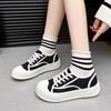 2025 New Thick Soled Canvas Shoes for Women New Spring and Autumn Versatile Shoes Casual Sports Shoes Retro Board