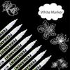 10Pcs Water Resistant White Marker Pen Alcohol Paint Oily Tire Painting Graffiti Pens Permanent Gel Pen for Fabric Wood Leather 10MM
