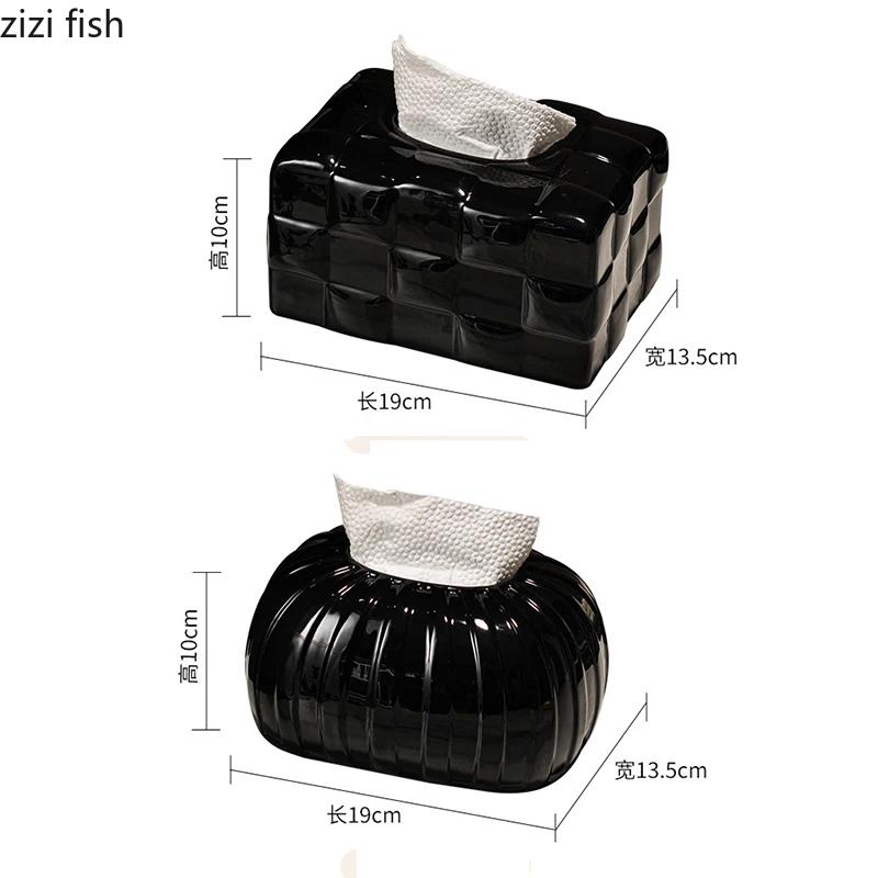 Creative Ceramic Tissue Box Napkin Paper Box Tissue Holder Tissue Case Dining Table Paper Box Home Decoration Accessories