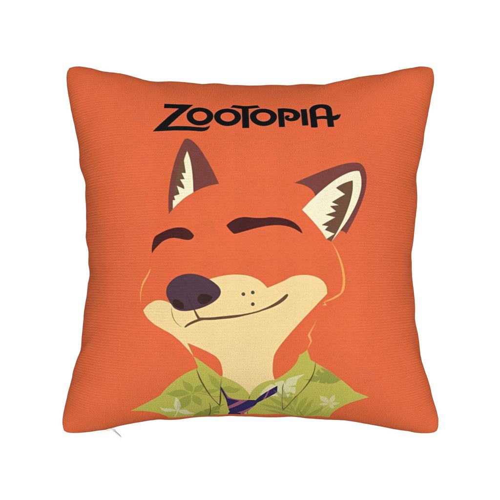 Zootopia 2 Animated Film Square Pillow Cases Buddy Cop Comedy Cushion Covers Creative Zipper Decor Pillowcase for Sofa 45*45cm