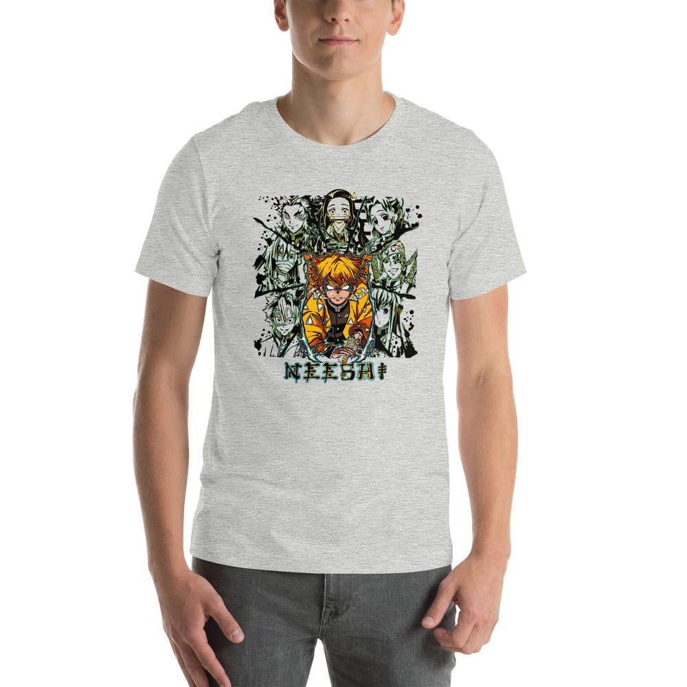 Unisex tshirt zenitsu demon slayer tee anime manga L
