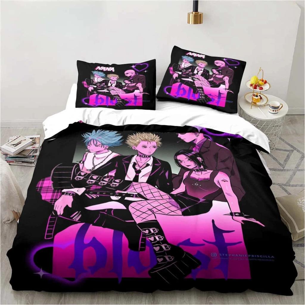 Anime NANA Manga Bedding Set 3D Printed Single Twin Full Queen King Size Bed Set Adult Kid Bedroom Duvet Cover Sets