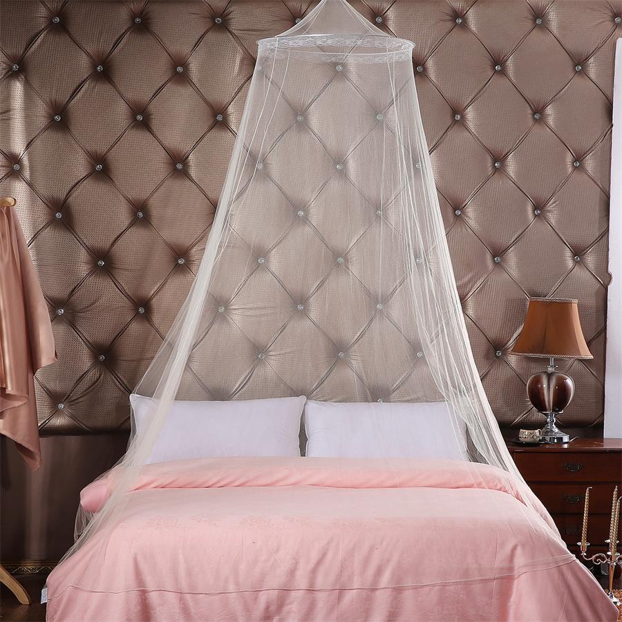 Elgant Hung Dome Mosquito Net for Double Bed Summer Polyester Mesh Fabric Home bedroom Baby Adults Hanging Decor