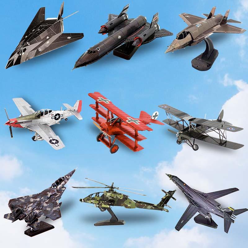 

Colorful 3D Metal Airplane Puzzle - Set A DIY Model Kit