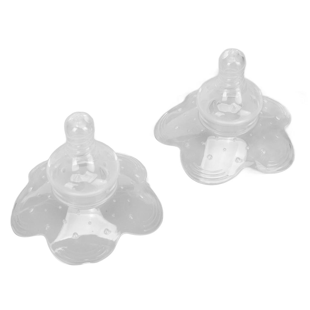 2pcs Nipple Shield Silicone Nursing Breastfeeding Nipple Shield Protector for Flat Inverted Nipples