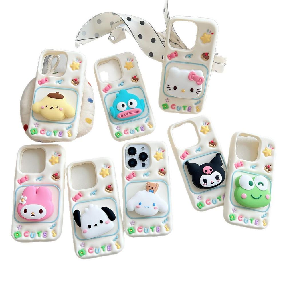 Sanrio Cartoon Rotating Stand Phone Case for iPhone 14/13/12/11 Pro Max